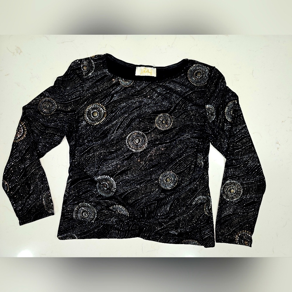 Vintage Y2K 80s 90S J. (Joseph) Ribkoff  Gold & Silver‎ Shiny Sequins Holiday